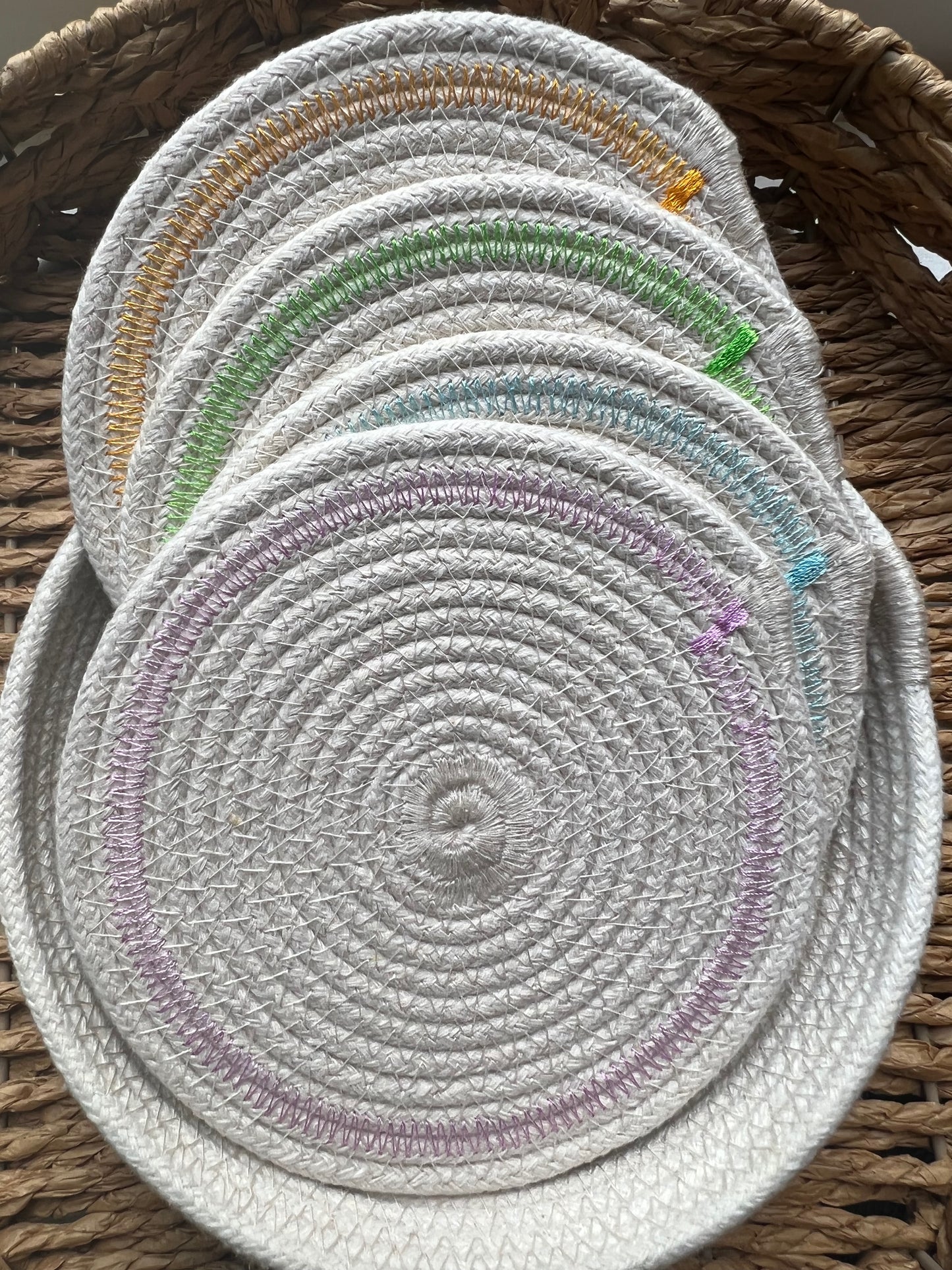 Colorful Coaster Set | Coasters & Coaster Holder Included