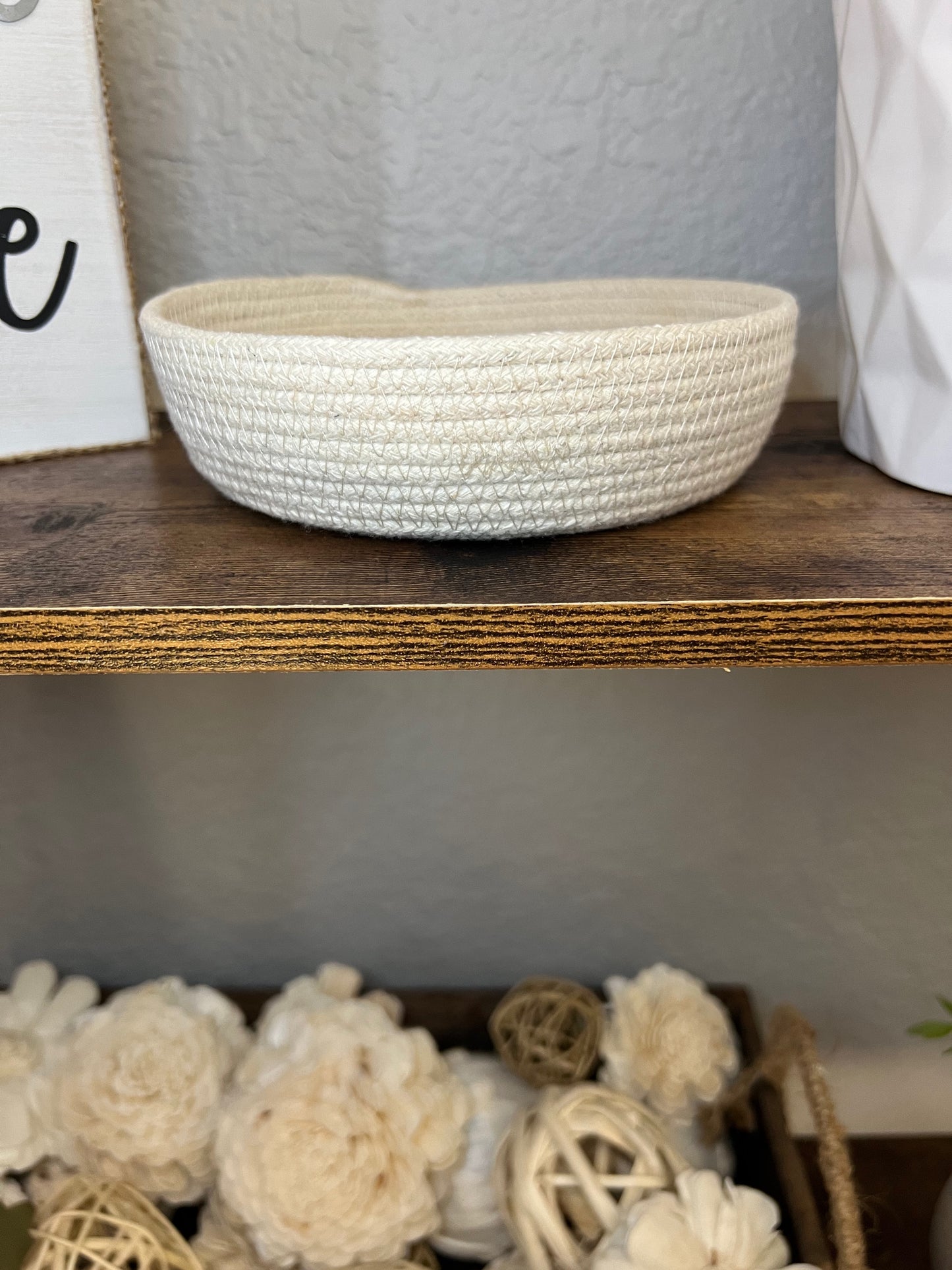 Beige Basket Tray