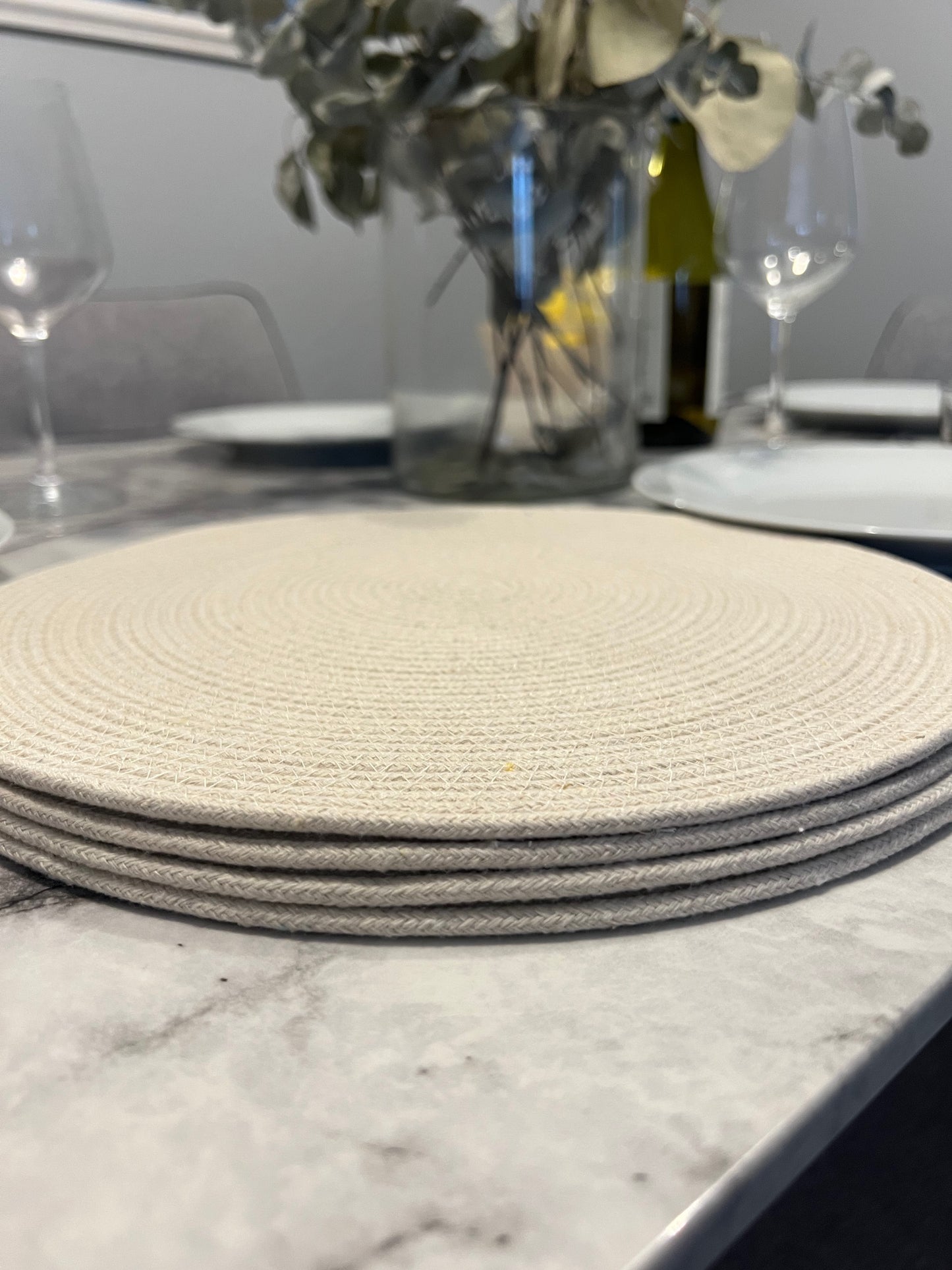 Natural Beige Table Placemats | Pack of Four (4)